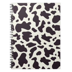 Black and White Cow Pattern Print Notebook