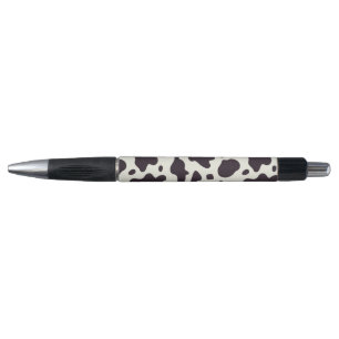 Black and White Cow Pattern Print Pen