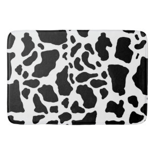 Black and White Cow Print Bath Mat