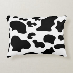 Black and White Cow print Decorative Pillow
