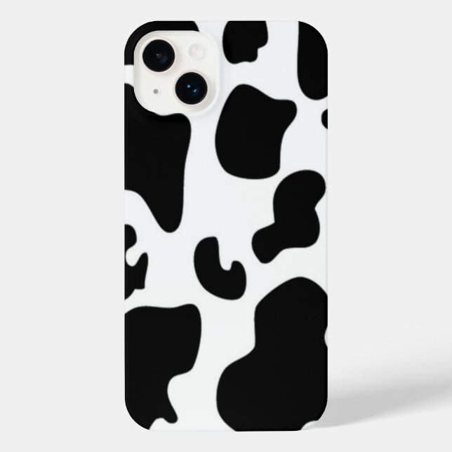 Black and White Cow print iPhone Case (Back)