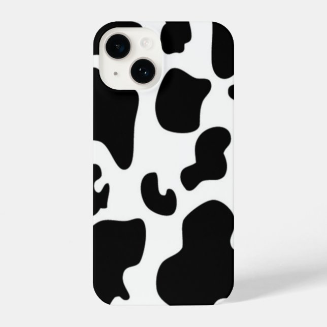 Black and White Cow print iPhone Case (Back)