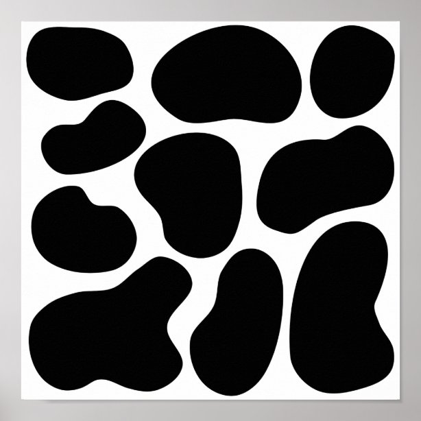 Black And White Cow Posters, Prints &amp; Poster Printing | Zazzle CA