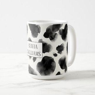 Black and White Cow Print Pattern Coffee Mug