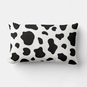 Black and White Cow Print Pillow Decorative 