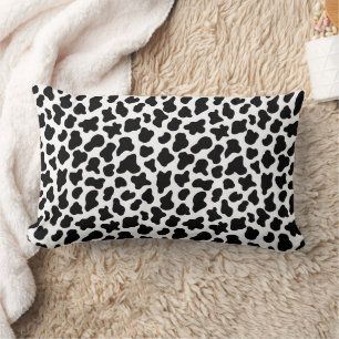 Black and white cow skin pattern lumbar pillow