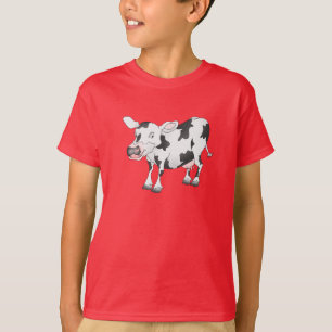 Black and white cow t-shirt
