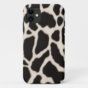 Black and white cowhide pattern iPhone 11 case