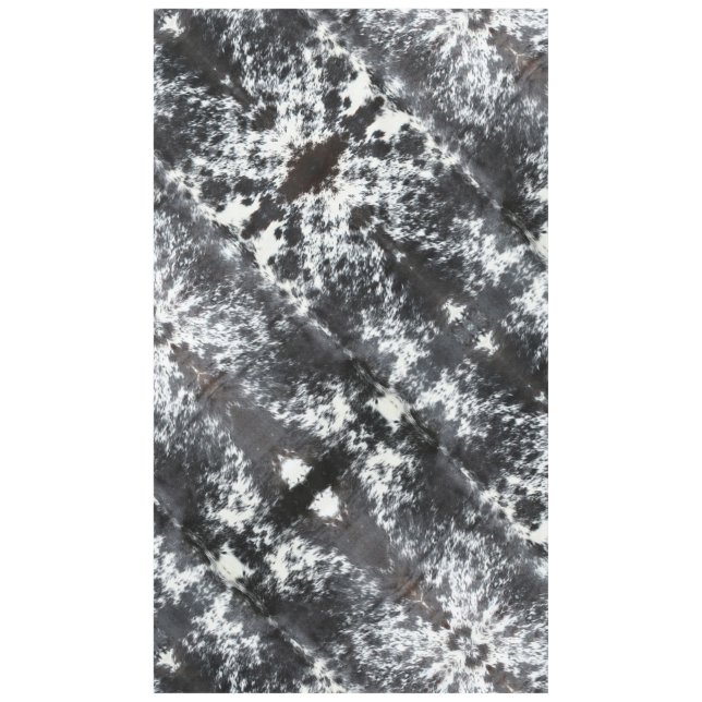 Black and White Cowhide Print Tablecloth (Front)