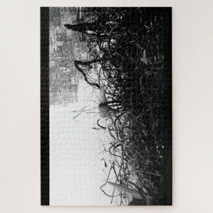 Black and White Crane Puzzle