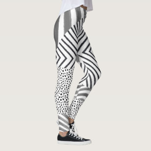 black and white crazy leggings