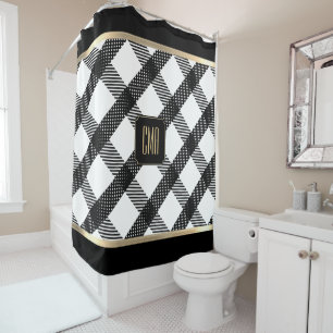 Black and White Crisscross Design