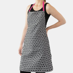 Black And White Cube Pattern Apron