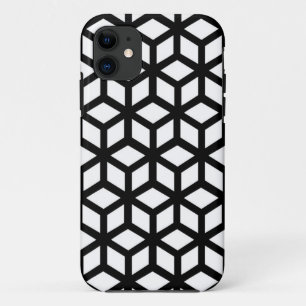 Black And White Cube Pattern iPhone 11 Case