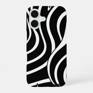 Black And White curved lines Case-Mate iPhone Case