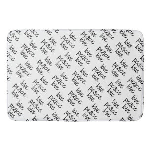 Black and White : custom Bath Mat