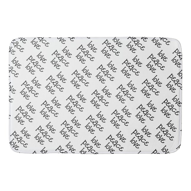 Black and White : custom Bath Mat (Front)