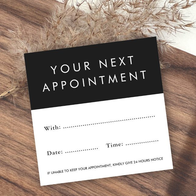 Black and white custom logo appointment cards (Creator Uploaded)
