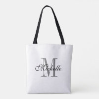 Black and white custom monogram reversible