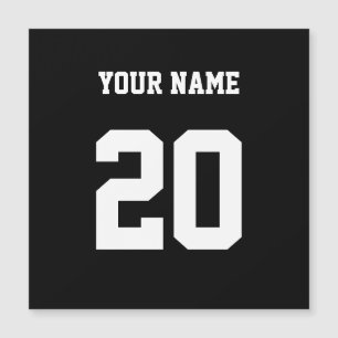 Black and White Custom Number and Name