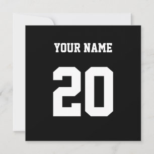 Black and White Custom Number and Name Announcement