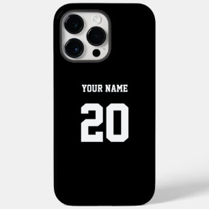 Black and White Custom Number and Name Case-Mate iPhone 14 Pro Max Case
