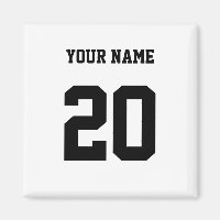 Black and White Custom Number and Name