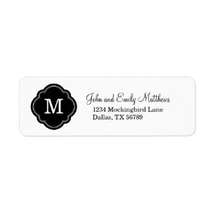 Black and White Custom Personalized Monogram