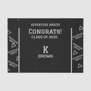 Black and White Custom Personalized Tissue Paper