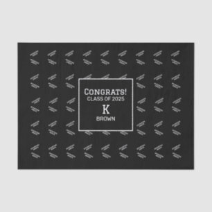 Black and White Custom Personalized Tissue Paper