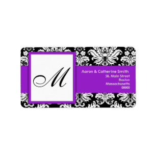 Black and White Customizable Address Labels