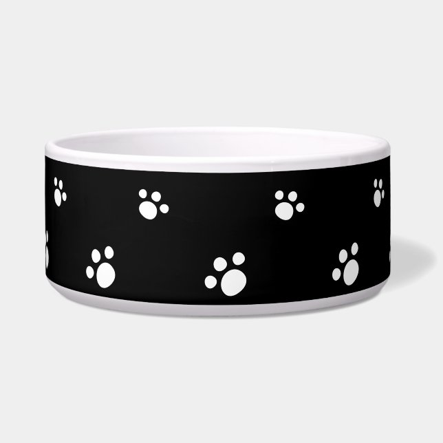 Black And White Cute Puppy Dog Paw Print Pattern (Front)