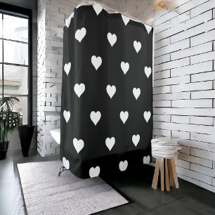 Black and White Cute Simple Heart Pattern