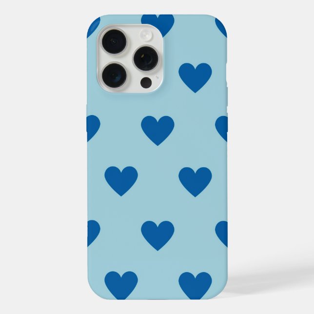 Black and White Cute Simple Heart Pattern  iPhone Case (Back)