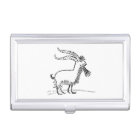 Black and White Cute Smiling Goat Cartoon