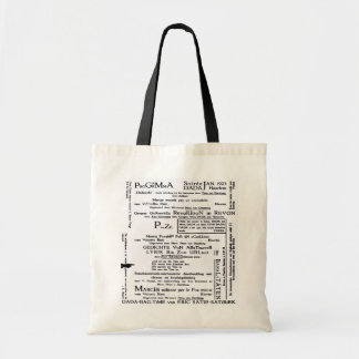 BLACK AND WHITE DADA ART PROGRAMME SOIREE Tote Bag