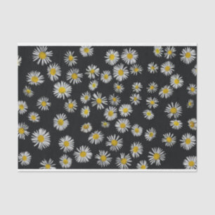 Black and White Daisy Decoupage Pop Art Pattern Tissue Paper