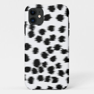 Black and White Dalmatian Print Pattern. iPhone 11 Case