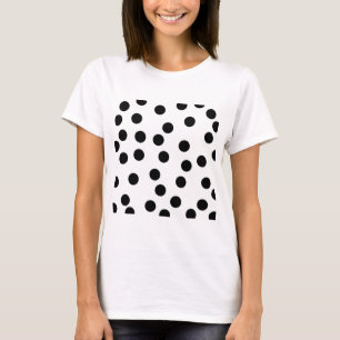 Black and White Dalmatian Spot Pattern. T-Shirt