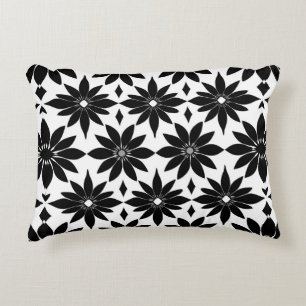 Black and white Damascus pattern Accent Pillow