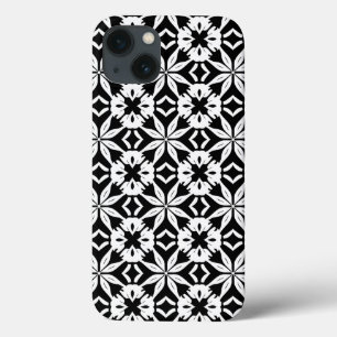 Black and white Damascus pattern iPhone 13 Case