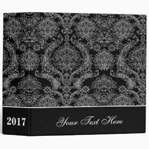 Black and White Damask Binder