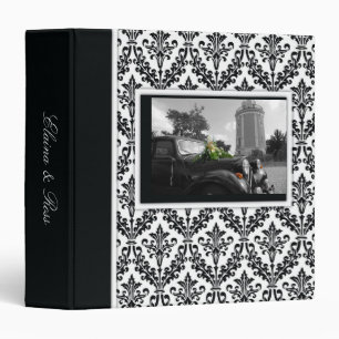 Black and White Damask Binder 1.5 inch