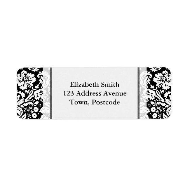 Black and white damask pattern (Front)