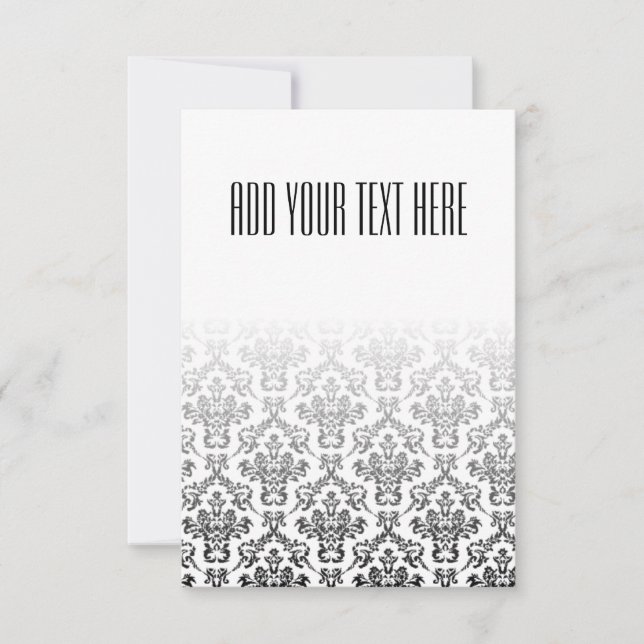 Black and White Damask Pattern (Front)