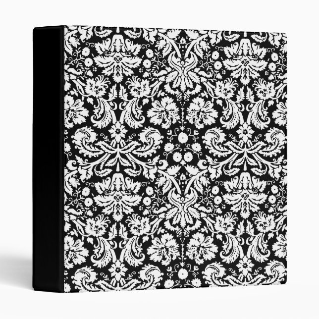 Black and white damask pattern binder (Front/Spine)