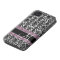 Black and White Damask Pattern with Monogram