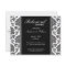 Black and White Damask Rehearsal Dinner Card