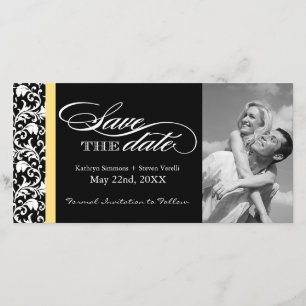 Black and White Damask  Save The Date