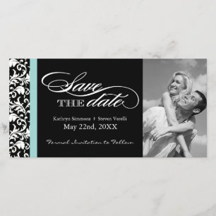Black and White Damask Save The Date